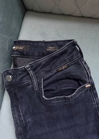 Gri Normal Boy Kadın Kot Pantolon - Görsel 3