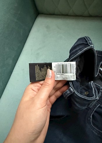 Gri Normal Boy Kadın Kot Pantolon - Görsel 8