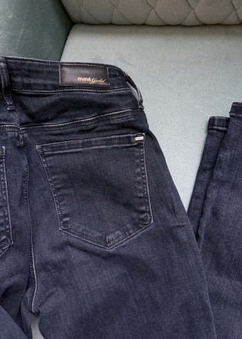 Gri Normal Boy Kadın Kot Pantolon - Görsel 6