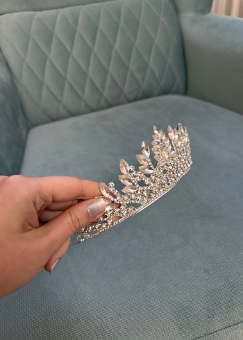 Işıltılı Beyaz Gelin Tacı - Görsel 3