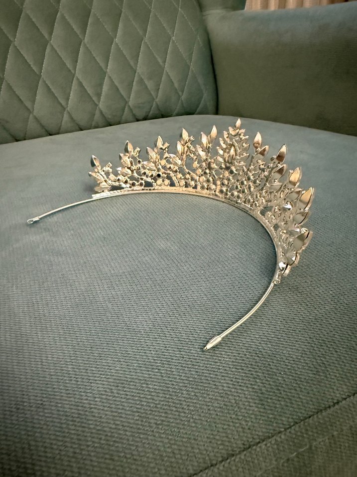 Işıltılı Beyaz Gelin Tacı - Görsel 2