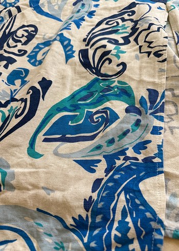 Mavi Bohem Desenli Uzun Elbise - Görsel 5