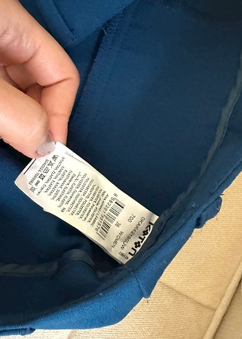 Koyu Mavi Kadın Kumaş Pantolon - Görsel 10