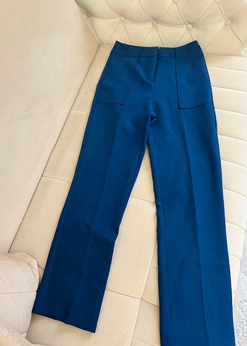 Koyu Mavi Kadın Kumaş Pantolon - Görsel 4