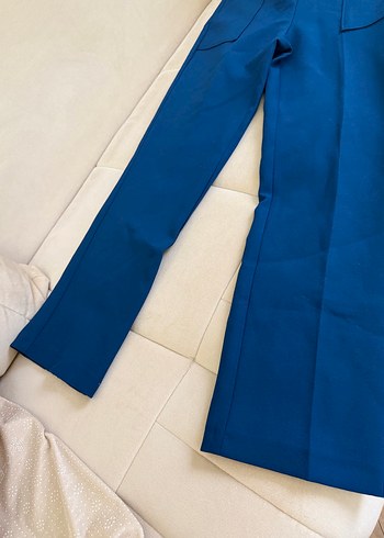 Koyu Mavi Kadın Kumaş Pantolon - Görsel 7