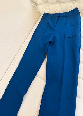 Koyu Mavi Kadın Kumaş Pantolon - Görsel 6