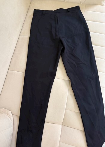 Siyah Midi Kadın Kumaş Pantolon - Görsel 5