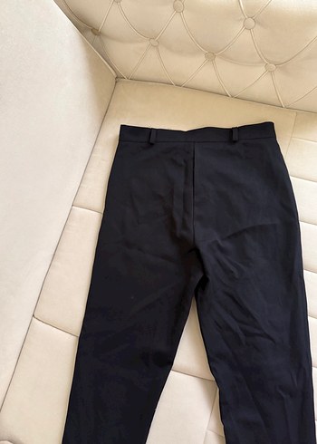 Siyah Midi Kadın Kumaş Pantolon - Görsel 8