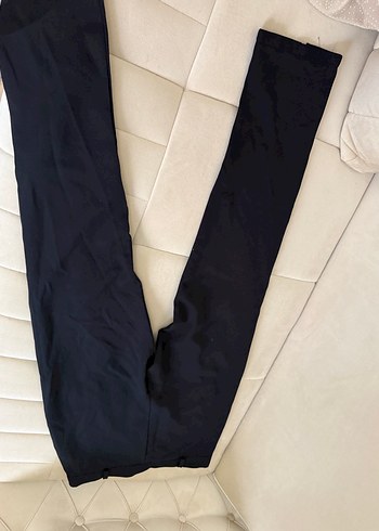 Siyah Midi Kadın Kumaş Pantolon - Görsel 4