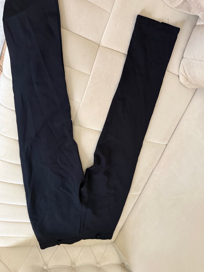 Siyah Midi Kadın Kumaş Pantolon - Görsel 4