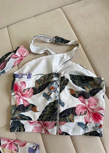 Çiçek Desenli Bohem Uzun Kadın Pantolon ve üst - Görsel 7