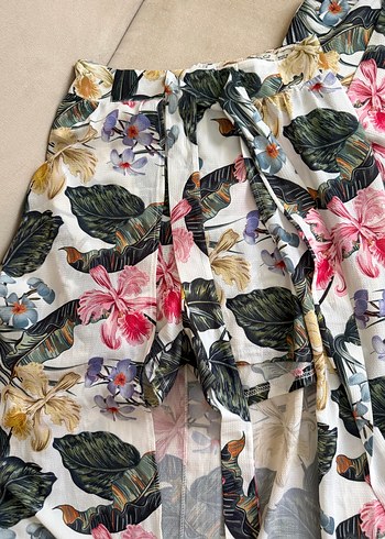 Çiçek Desenli Bohem Uzun Kadın Pantolon ve üst - Görsel 12