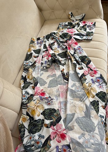 Çiçek Desenli Bohem Uzun Kadın Pantolon ve üst - Görsel 3