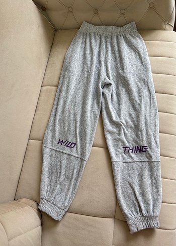 Gri Rahat Kesim Fermuarlı Kadın Eşofman Altı - Görsel 6