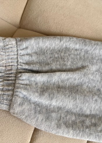 Gri Rahat Kesim Fermuarlı Kadın Eşofman Altı - Görsel 5