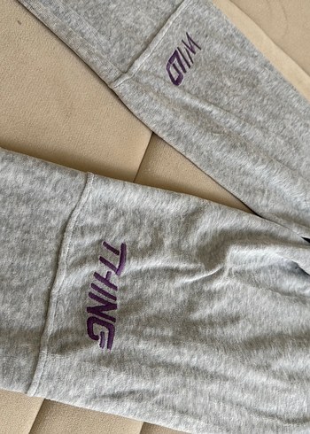 Gri Rahat Kesim Fermuarlı Kadın Eşofman Altı - Görsel 7