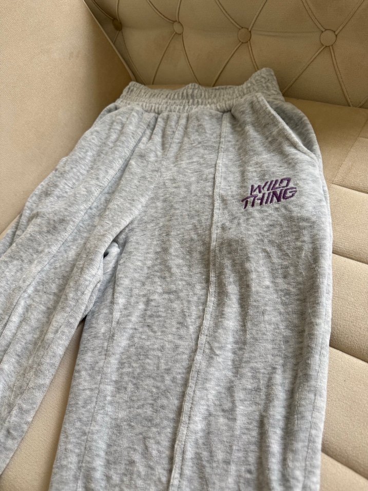 Gri Rahat Kesim Fermuarlı Kadın Eşofman Altı - Görsel 4