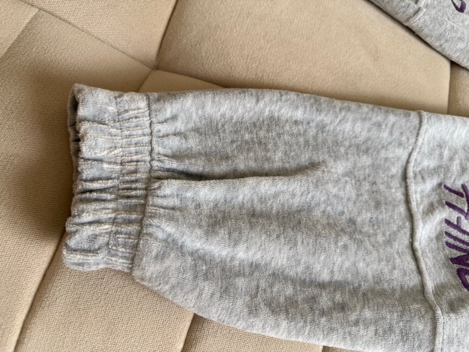 Gri Rahat Kesim Fermuarlı Kadın Eşofman Altı - Görsel 5