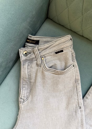 Gri Boy Kadın Denim Pantolon - Görsel 2