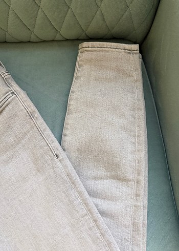 Gri Boy Kadın Denim Pantolon - Görsel 3