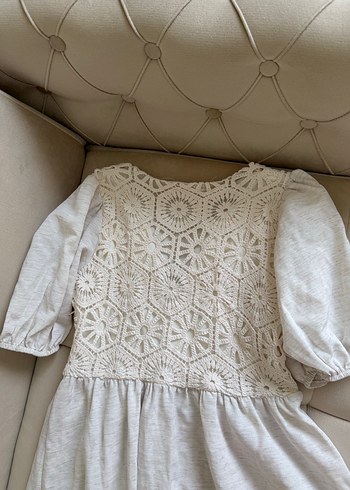 Dantel Detaylı Bohem Uzun Keten Elbise - Görsel 9