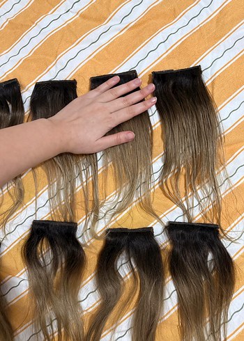 8 parça gerçek saç - Görsel 6