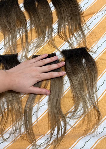 8 parça gerçek saç - Görsel 5