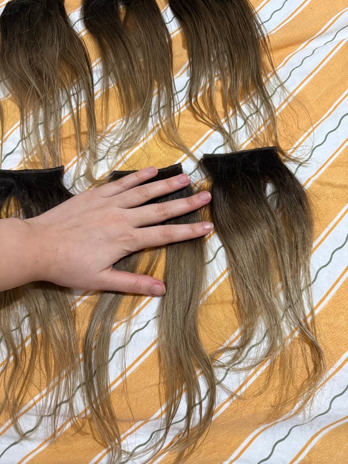 8 parça gerçek saç - Görsel 5