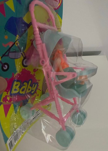 Pembe Bebek ve Bebek Arabası Oyuncak - Görsel 2