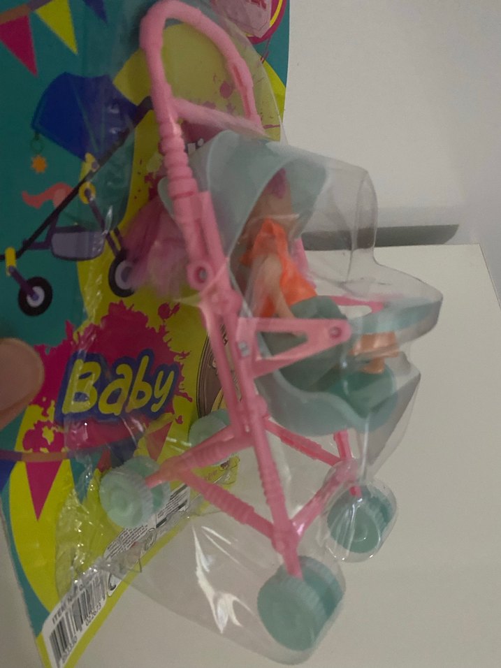 Pembe Bebek ve Bebek Arabası Oyuncak - Görsel 2