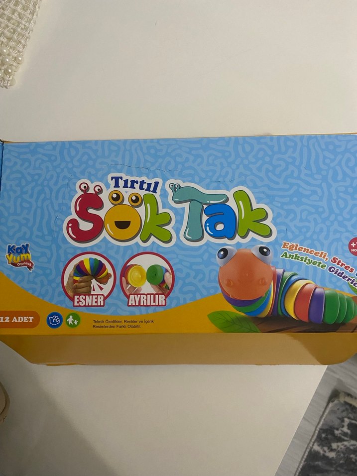 Renkli Tırtıl Diş Kaşıyıcı ve Çıngırak - Görsel 5