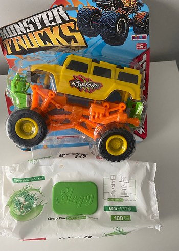 Sarı Canavar Kamyon Oyuncak Araba - Görsel 5