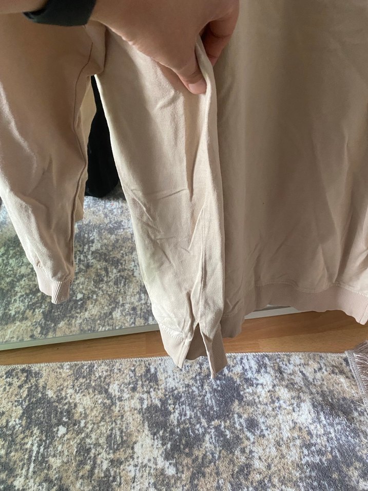 Bej Kadın Oversize Sweatshirt Baskılı - Görsel 3