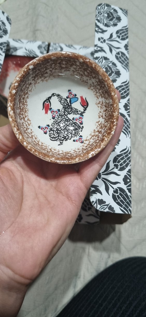 Renkli Desenli Seramik 6'lı Küçük Kase Seti - Görsel 2