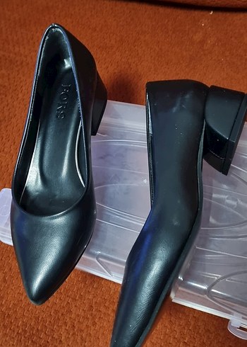 Diğer Siyah Stiletto Topuklu Kadın Ofis Ayakkabısı