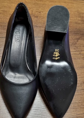 Siyah Stiletto Topuklu Kadın Ofis Ayakkabısı - Görsel 4