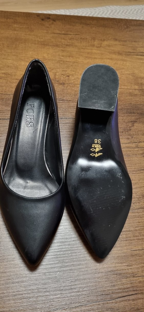 Siyah Stiletto Topuklu Kadın Ofis Ayakkabısı - Görsel 4