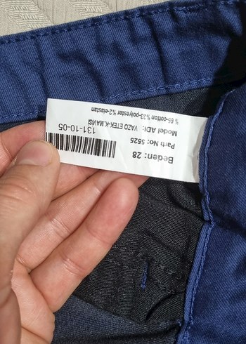 28 Beden mavi Renk Düğmeli Mavi Kadın Denim Mini Etek