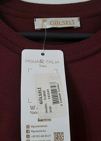 Bordo Kadın Uzun Kollu Salaş Elbise - Görsel 3