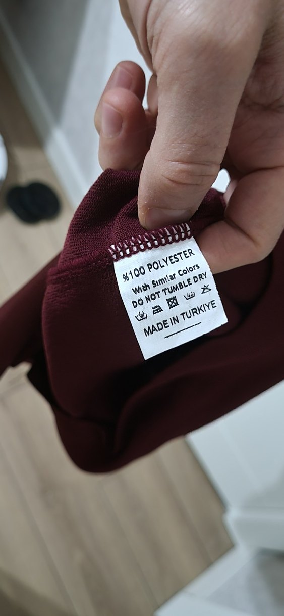 Bordo Kadın Uzun Kollu Salaş Elbise - Görsel 5