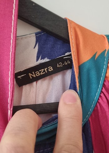 Renkli Pilili Uzun Bohem Elbise - Görsel 3