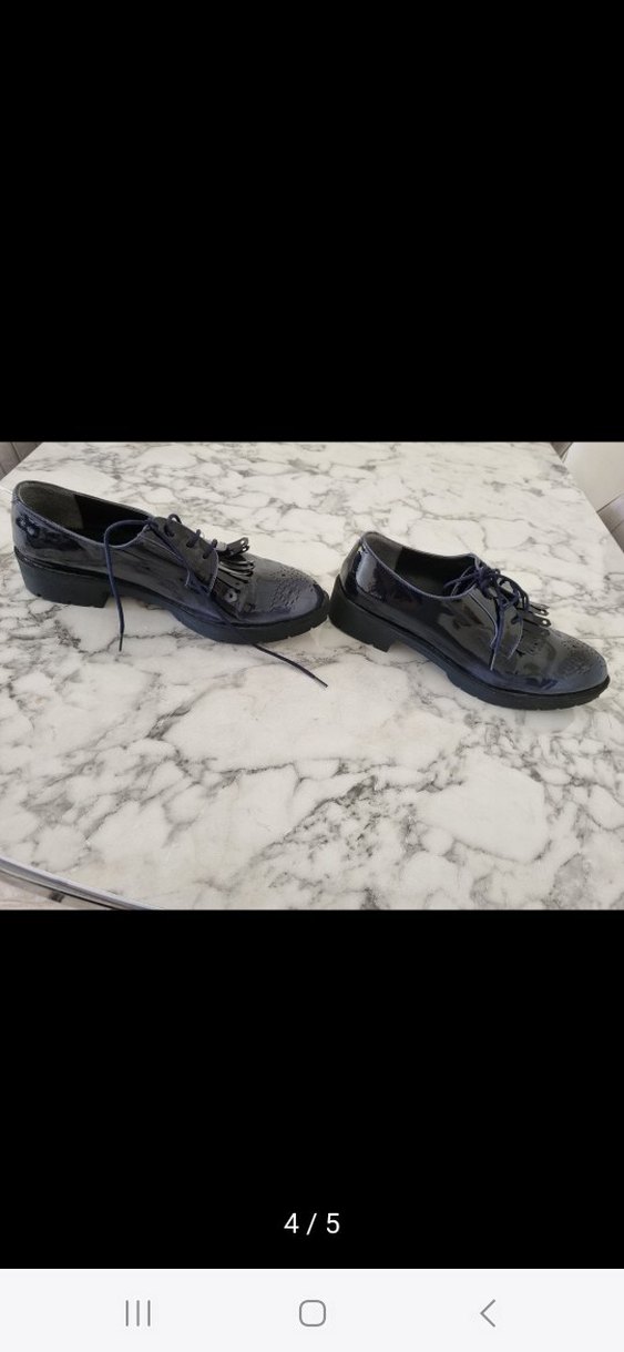 Lacivert Rugan Stiletto Topuklu Klasik Kadın Ayakkabı - Görsel 4