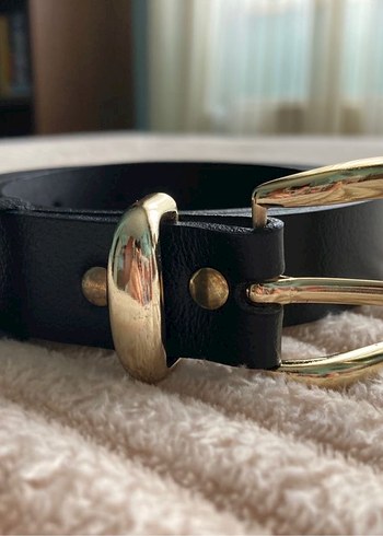 Siyah Deri Tokalı Kadın Kemer - Görsel 2