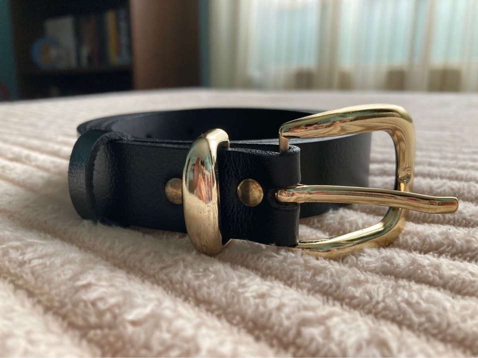 Siyah Deri Tokalı Kadın Kemer - Görsel 2