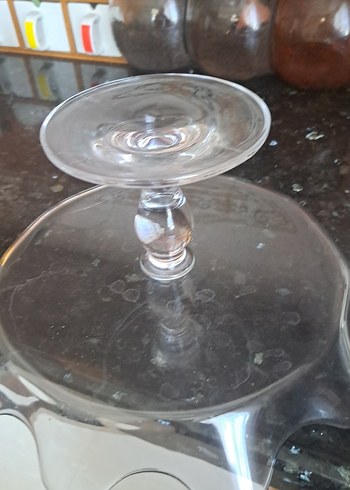 Dalgalı Kenarlı Şeffaf Kapaklı Tabak Cam Sunumluk - Görsel 3