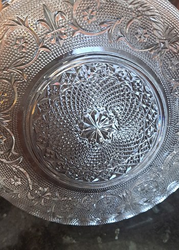 İşlemeli Gri Cam Tabak - Görsel 5