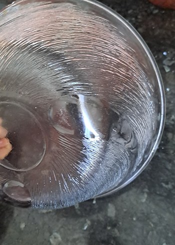 Gri Bej Düz Cam Kase - Görsel 4