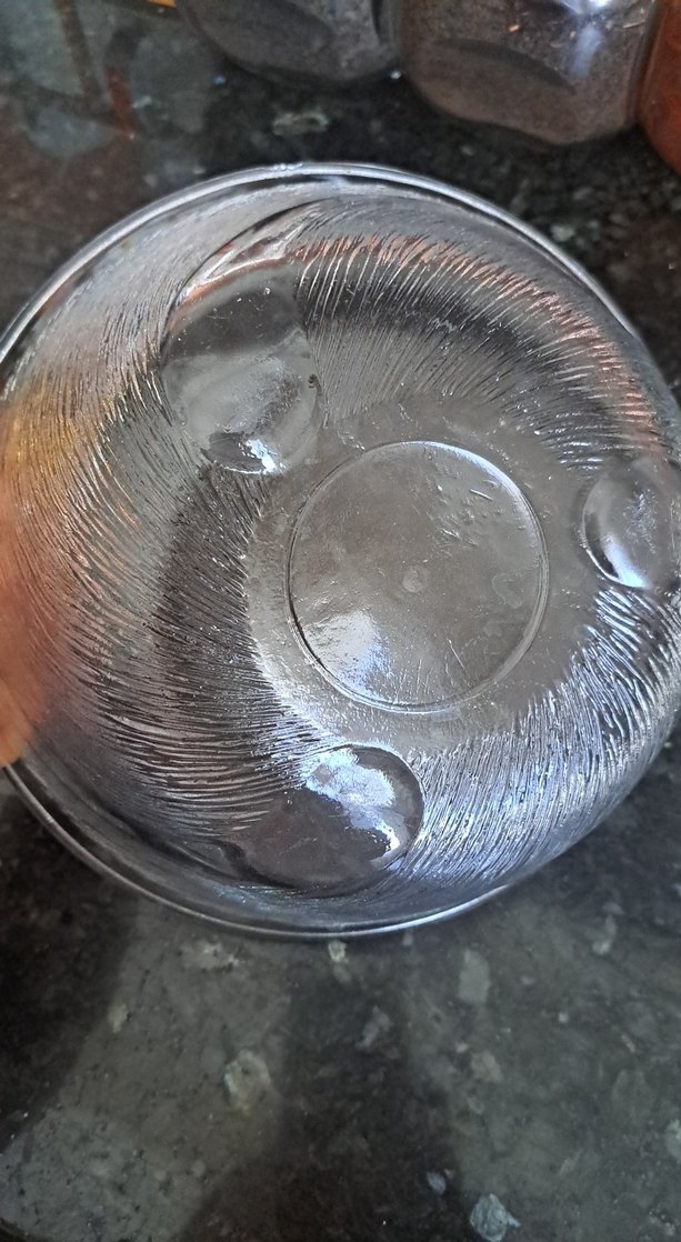 Gri Bej Düz Cam Kase - Görsel 3