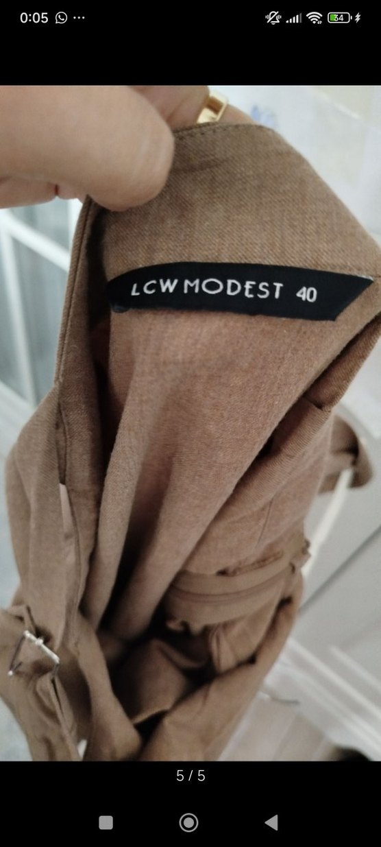 Bej Uzun Hamile Eteği Fırfırlı - Görsel 5