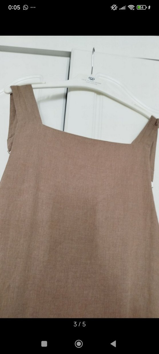 Bej Uzun Hamile Eteği Fırfırlı - Görsel 3